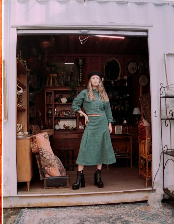 Fashion set in green